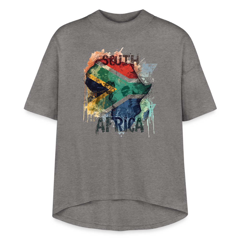 Rainbow Sketch Hi-Lo Tee: Women's - granite heather