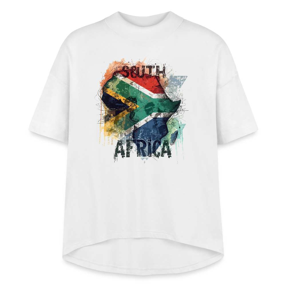 Rainbow Sketch Hi-Lo Tee: Women's - white