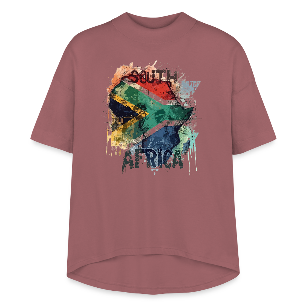Rainbow Sketch Hi-Lo Tee: Women's - dusty pink
