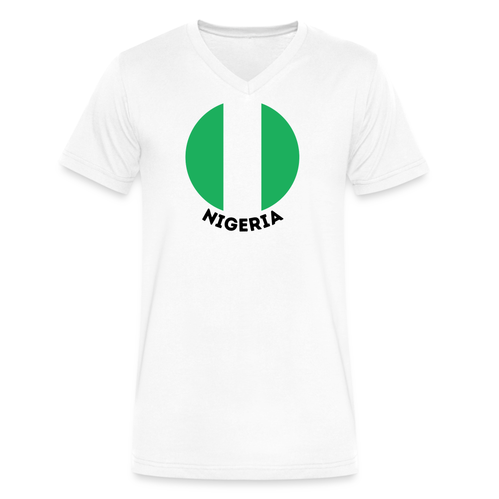 Men's Nigeria V-Neck T-Shirt - white