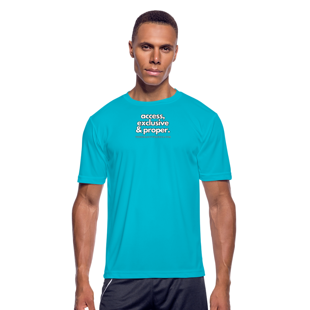 Men’s Moisture Wicking Performance T-Shirt - turquoise