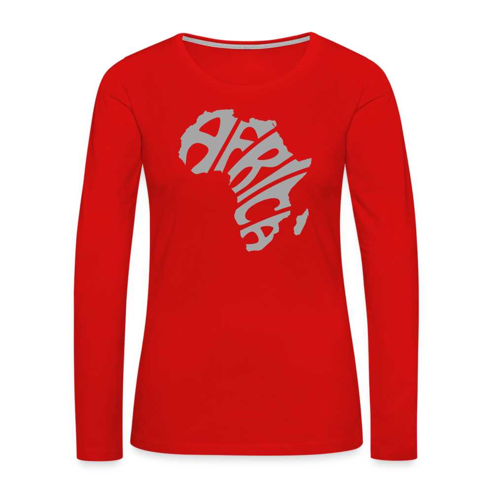 Africa Long Sleeve T-Shirt - red