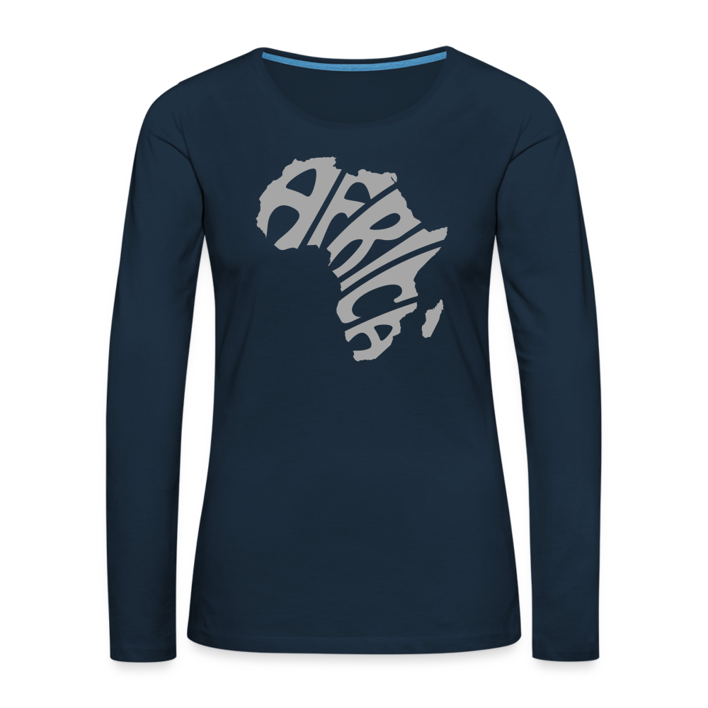 Africa Long Sleeve T-Shirt - deep navy