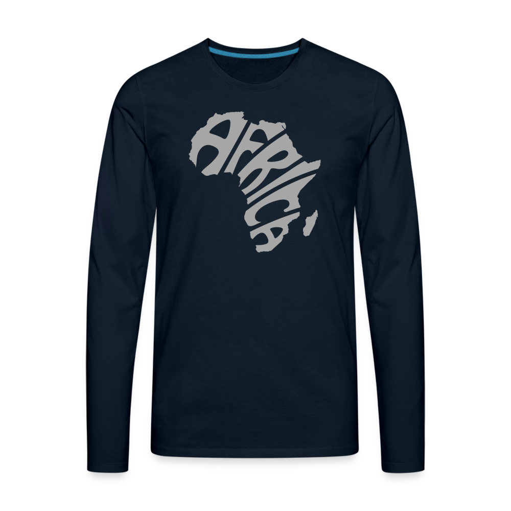 Africa Long Sleeve T-Shirt - deep navy