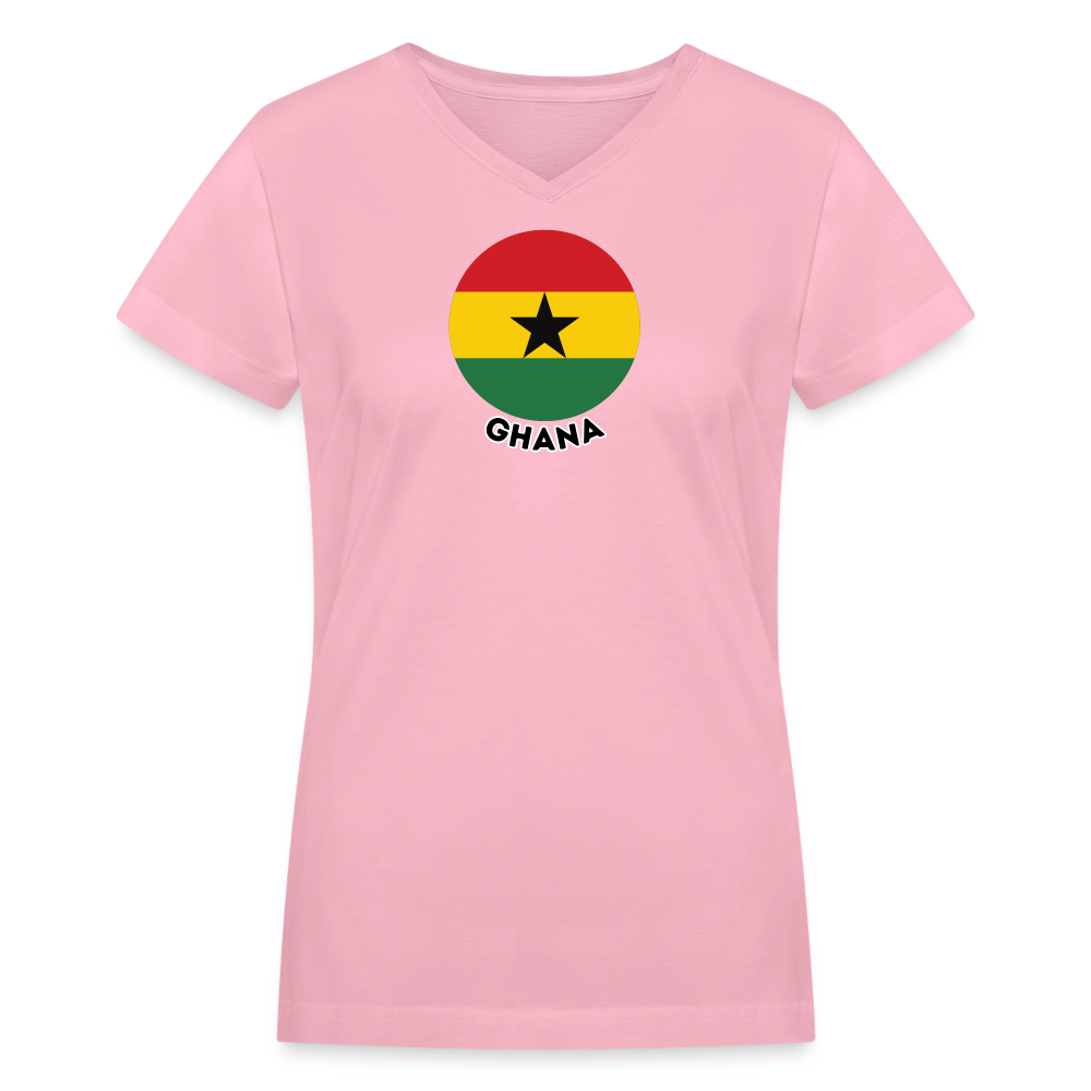 Women's Ghana V-Neck T-Shirt - pink