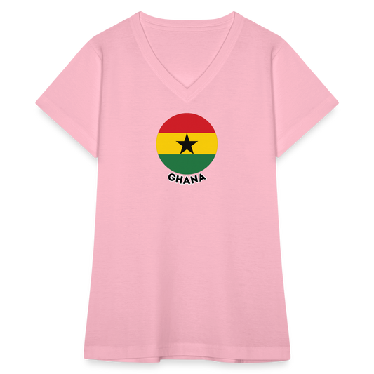 Women's Ghana V-Neck T-Shirt - pink