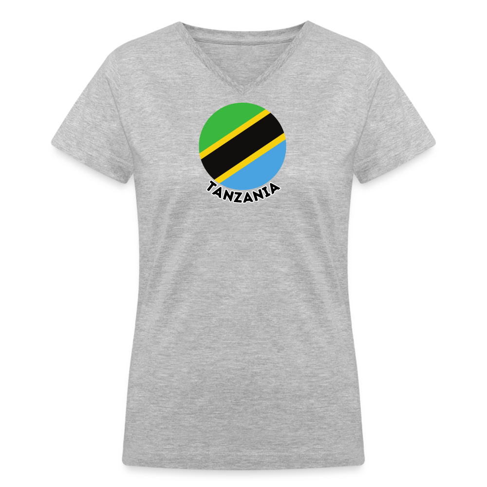 Women's Tanzania V-Neck T-Shirt - gray