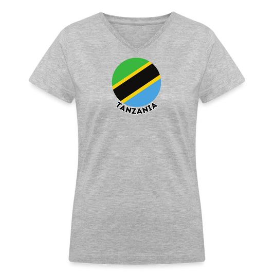 Women's Tanzania V-Neck T-Shirt - gray