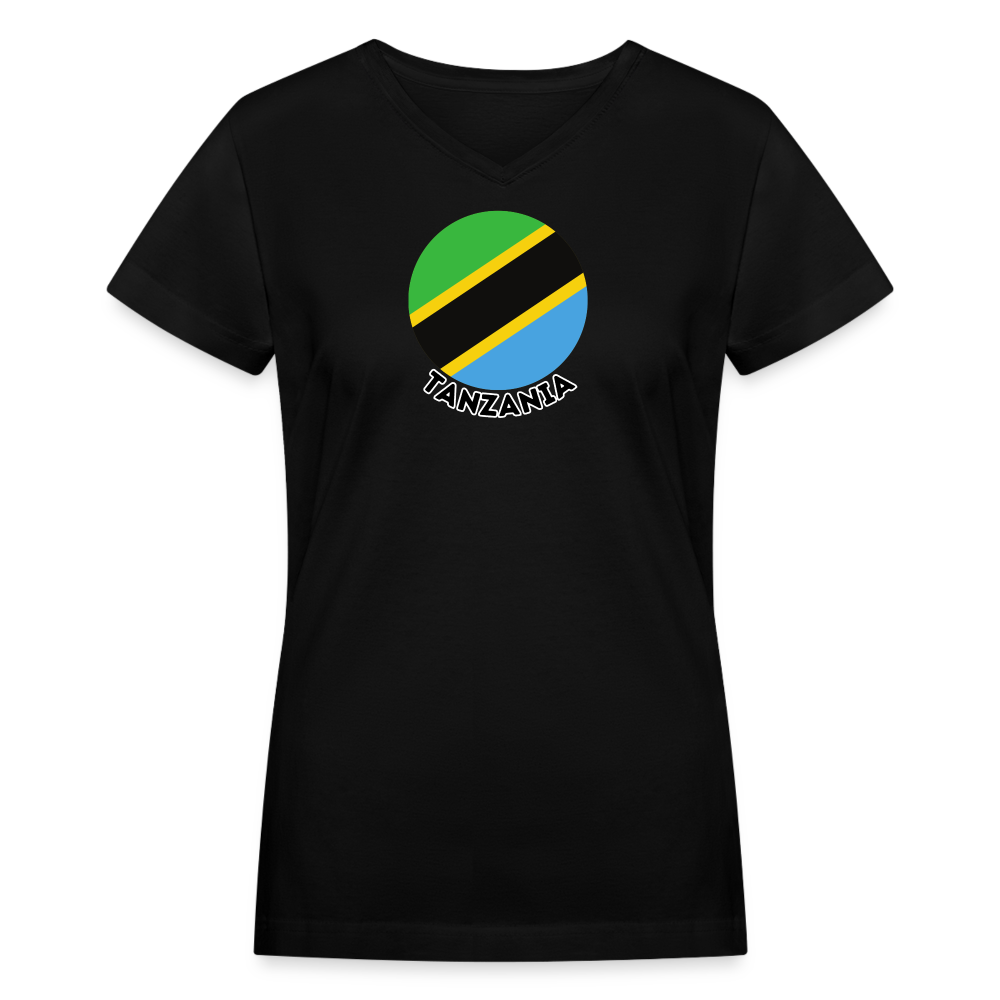 Women's Tanzania V-Neck T-Shirt - black