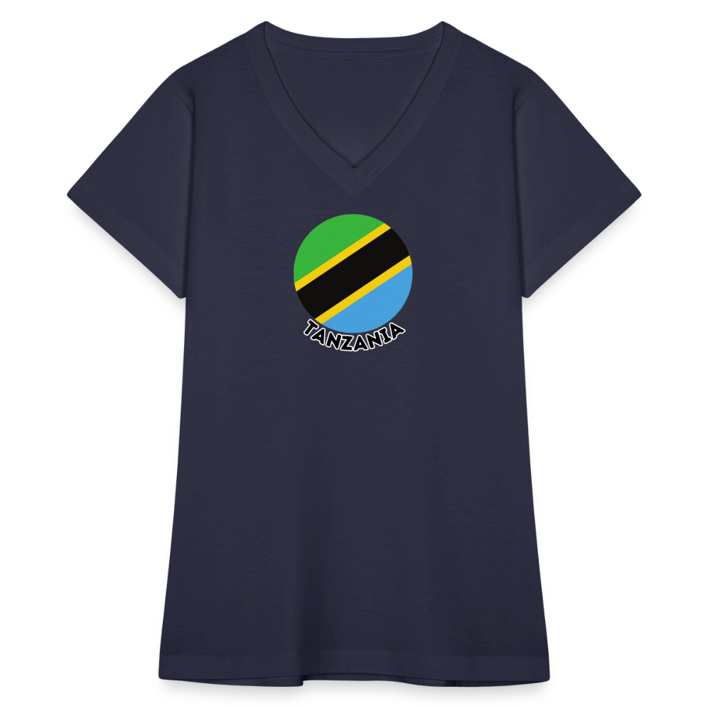 Women's Tanzania V-Neck T-Shirt - navy