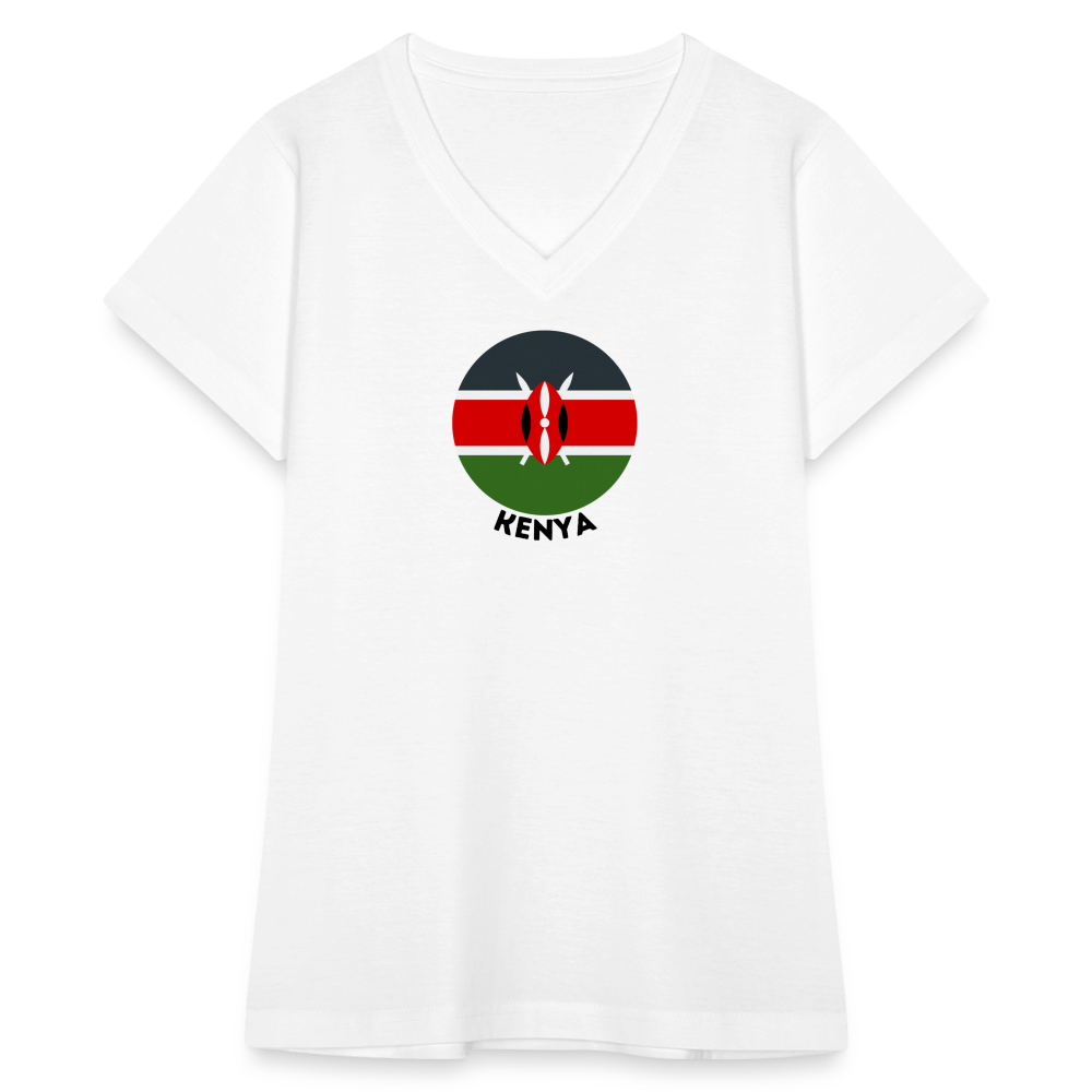 Women's Kenya V-Neck T-Shirt - white