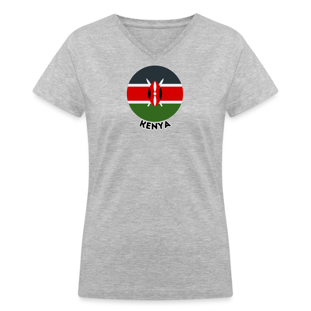 Women's Kenya V-Neck T-Shirt - gray