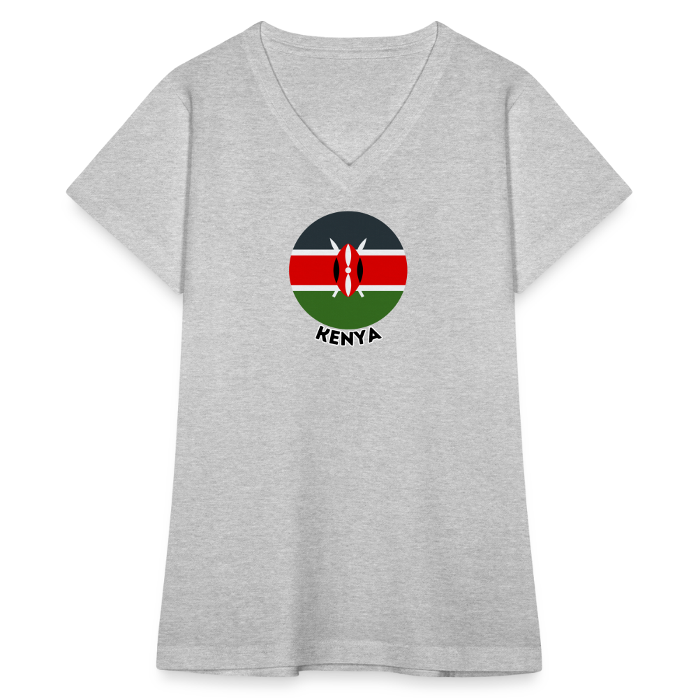 Women's Kenya V-Neck T-Shirt - gray