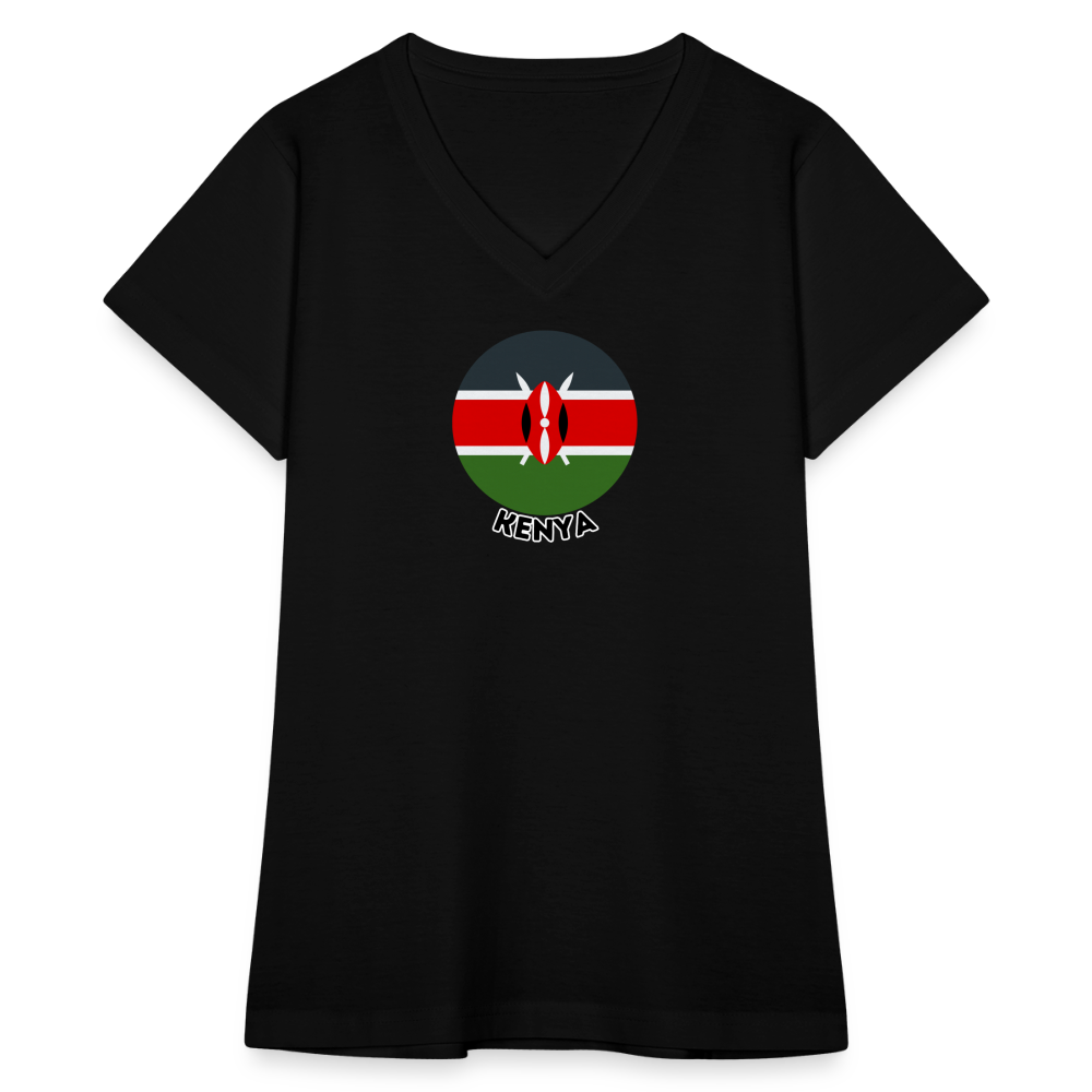 Women's Kenya V-Neck T-Shirt - black