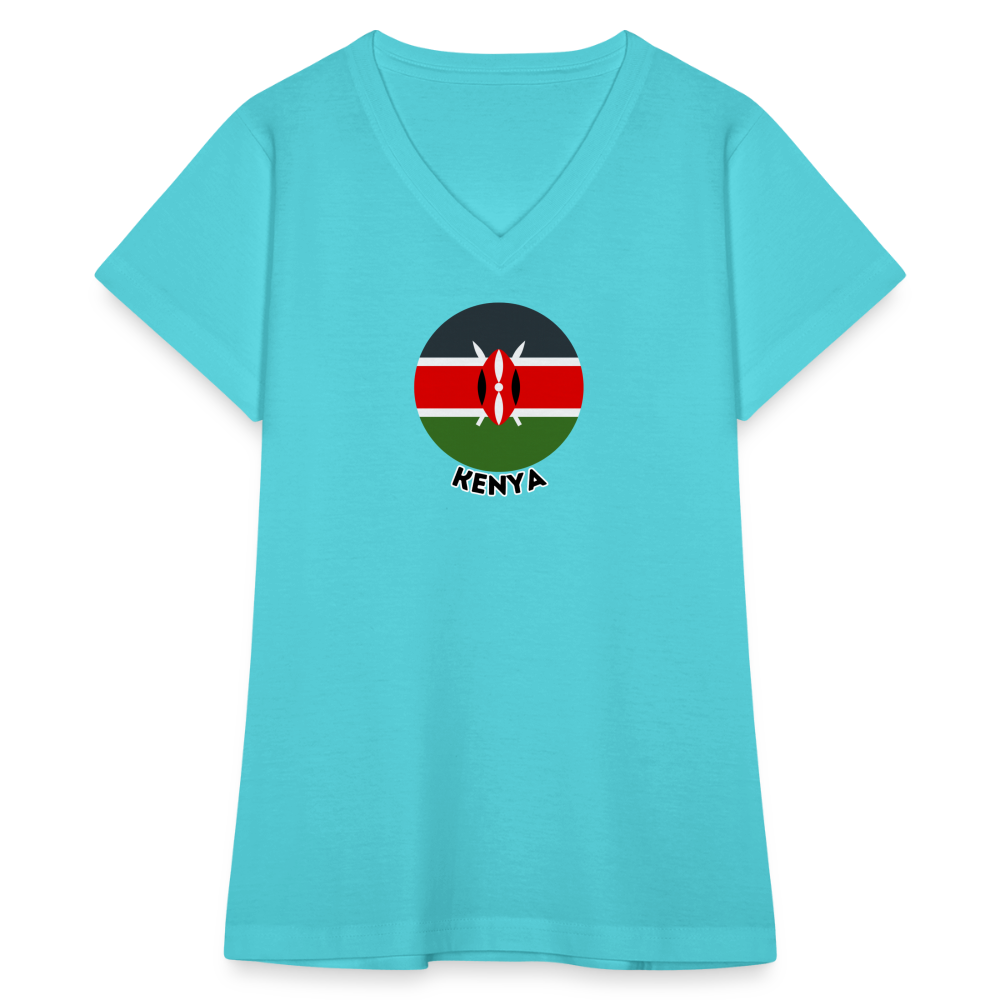 Women's Kenya V-Neck T-Shirt - aqua