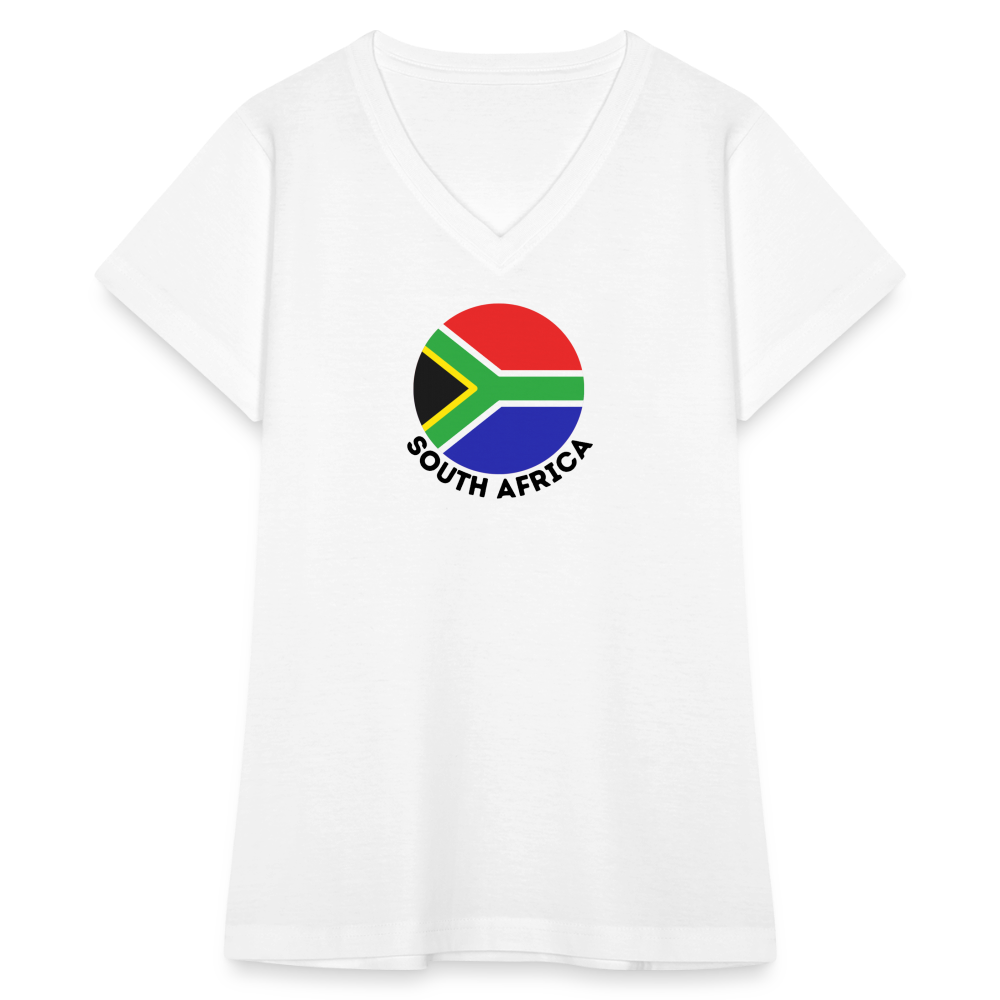 Women's South Africa V-Neck T-Shirt - white