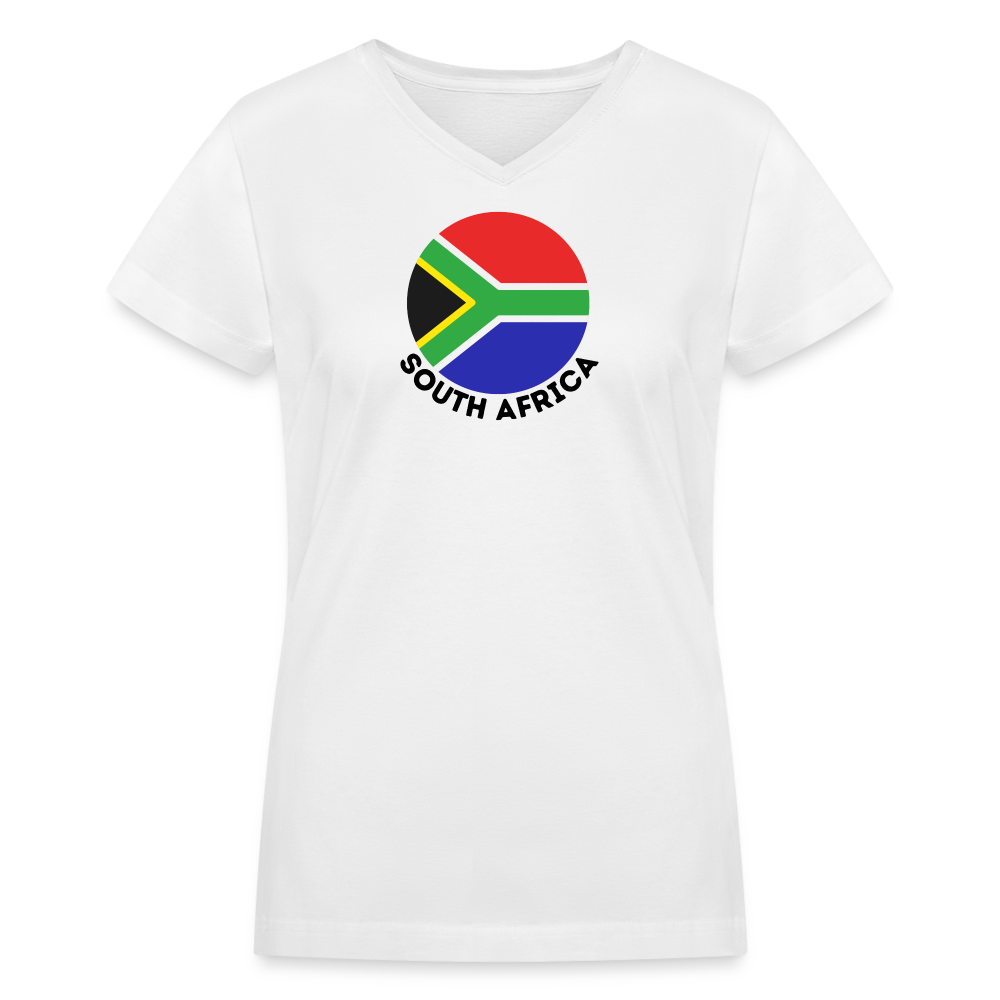 Women's South Africa V-Neck T-Shirt - white