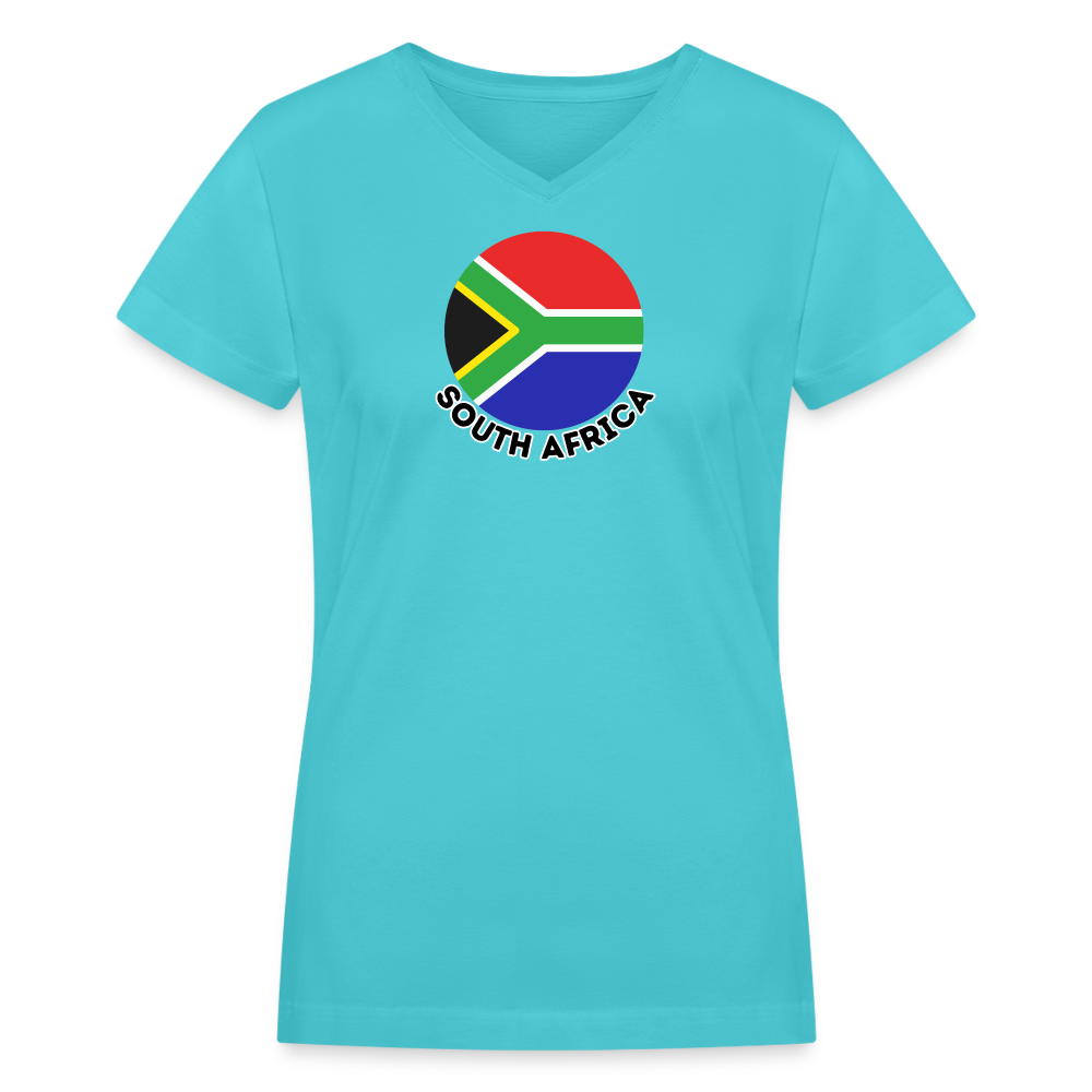 Women's South Africa V-Neck T-Shirt - aqua