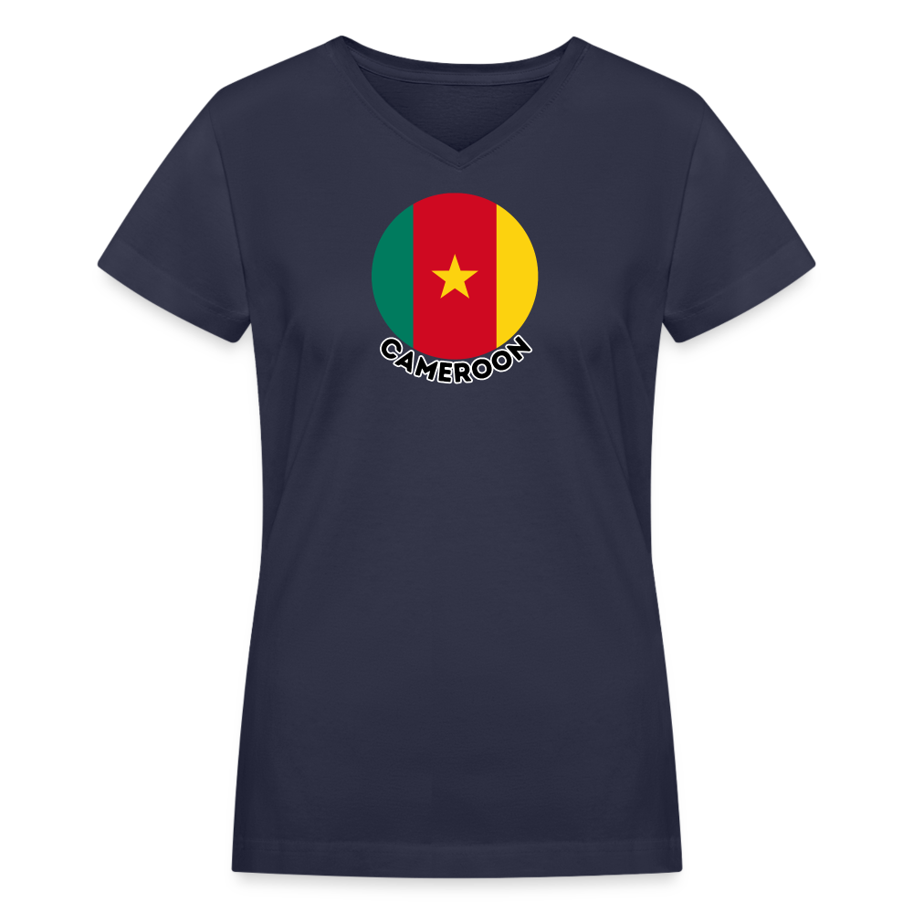 Women's Cameroon V-Neck T-Shirt - navy