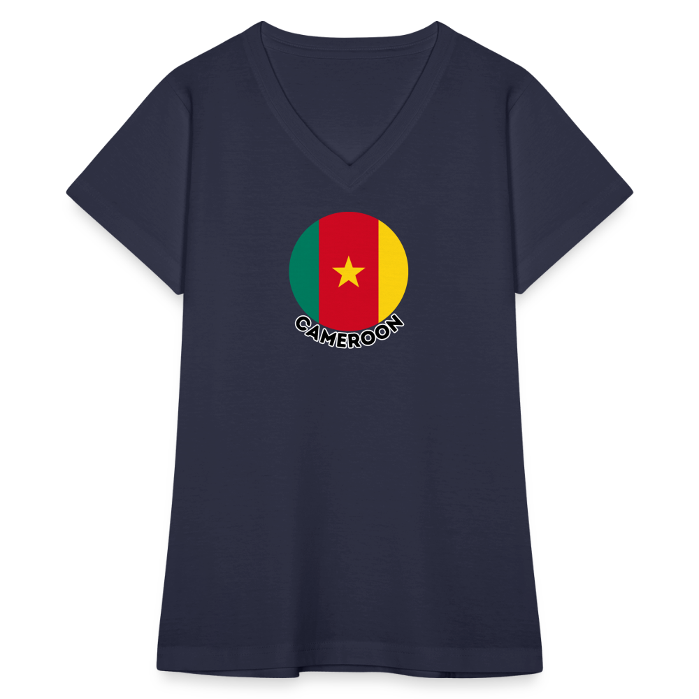 Women's Cameroon V-Neck T-Shirt - navy