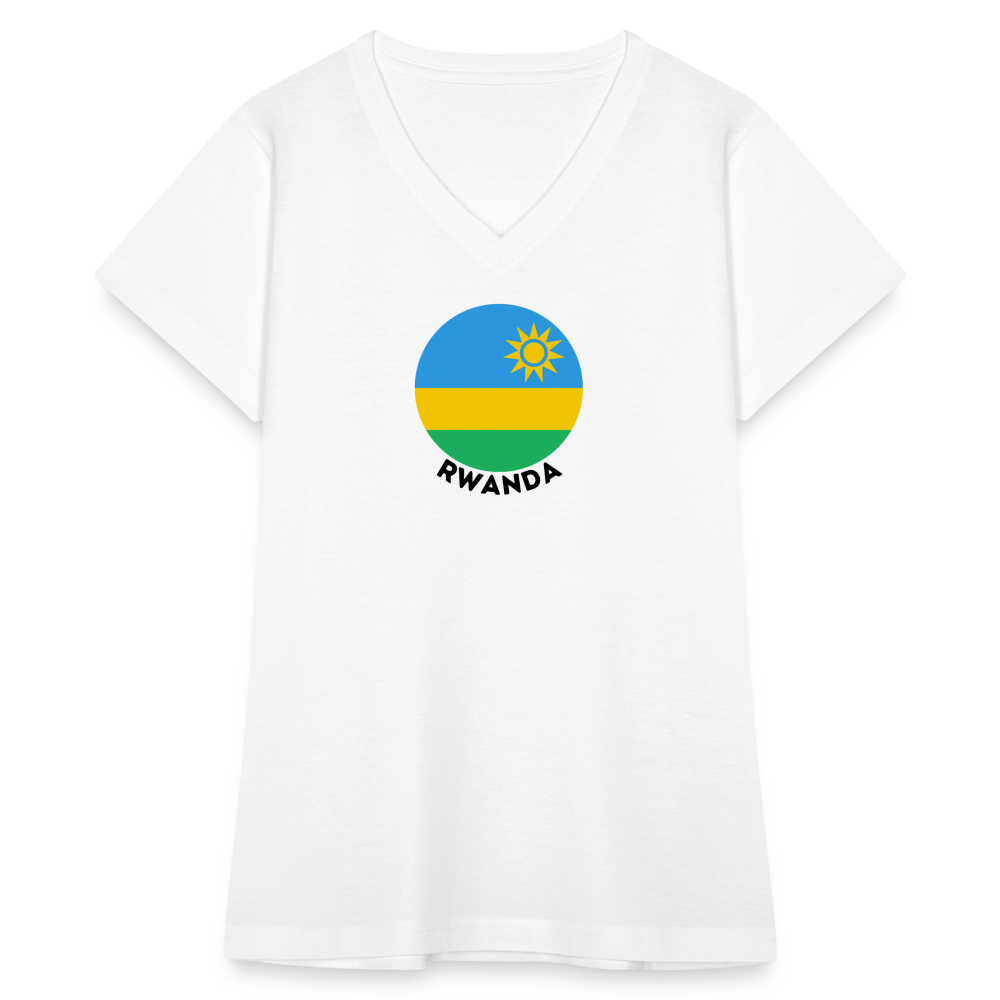 Women's Rwanda V-Neck T-Shirt - white