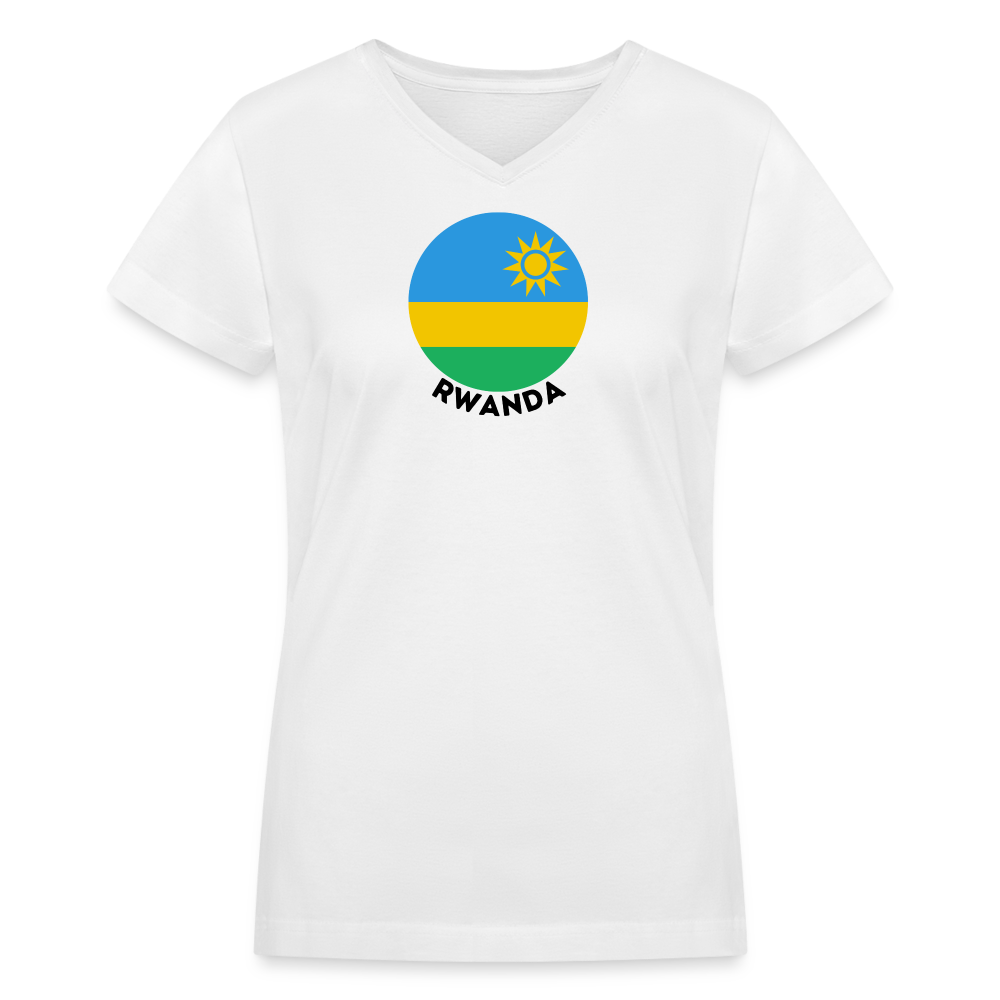 Women's Rwanda V-Neck T-Shirt - white