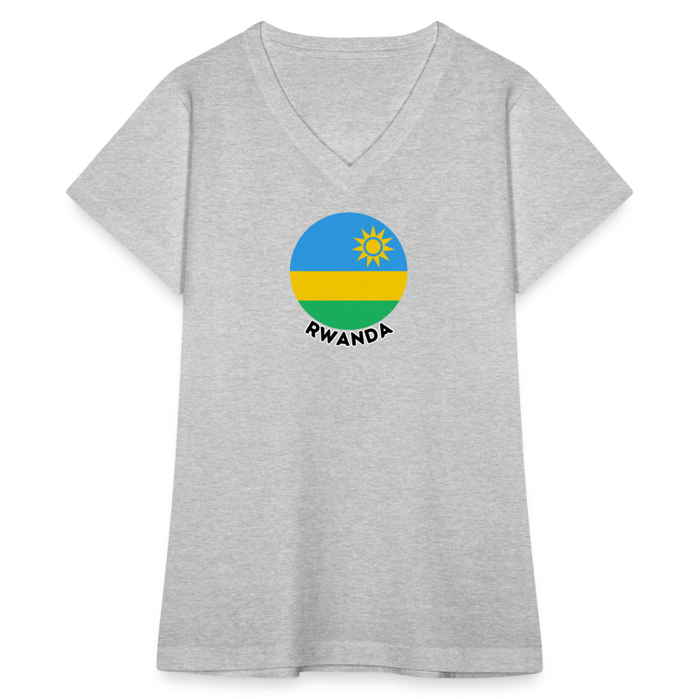 Women's Rwanda V-Neck T-Shirt - gray