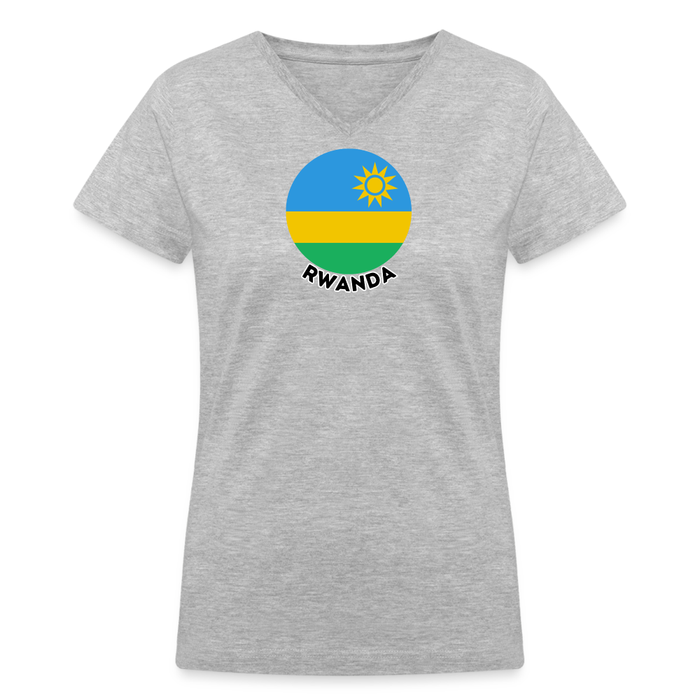 Women's Rwanda V-Neck T-Shirt - gray