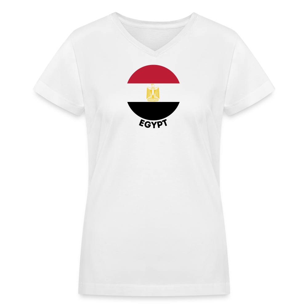 Women's Egypt V-Neck T-Shirt - white