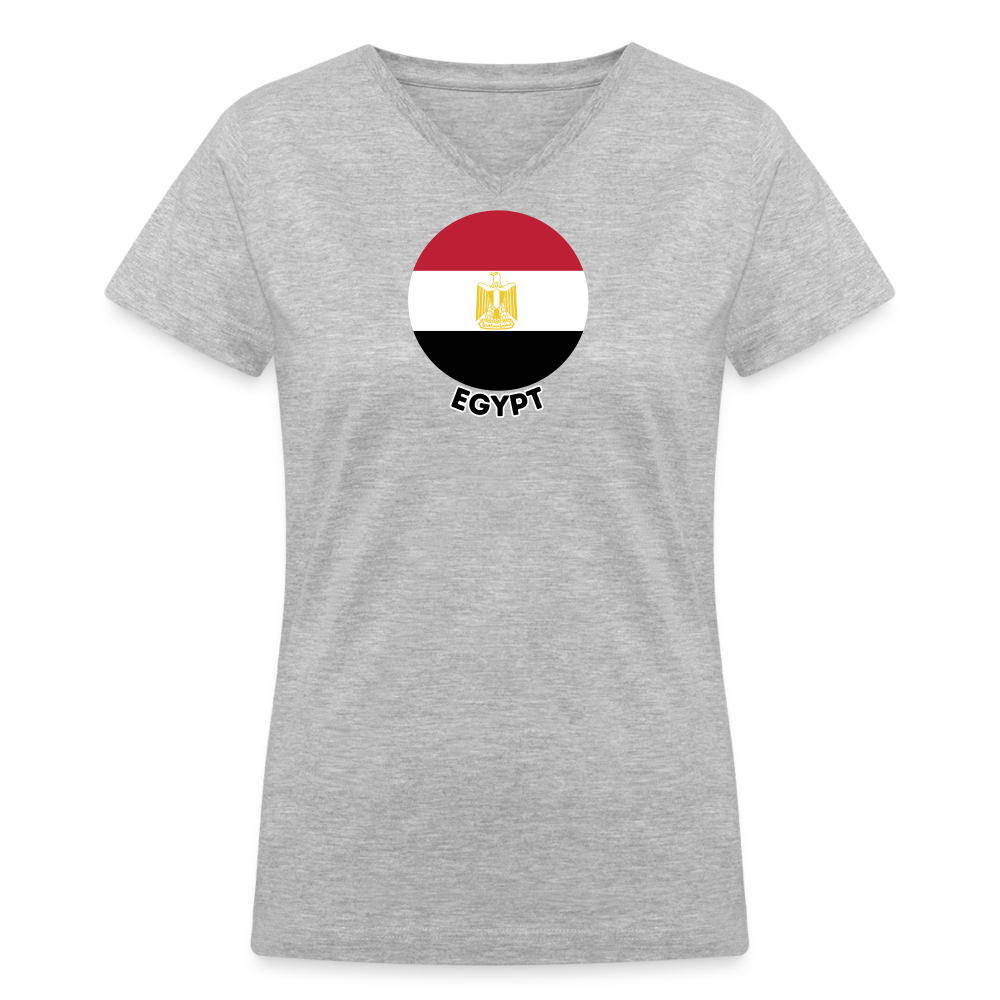 Women's Egypt V-Neck T-Shirt - gray