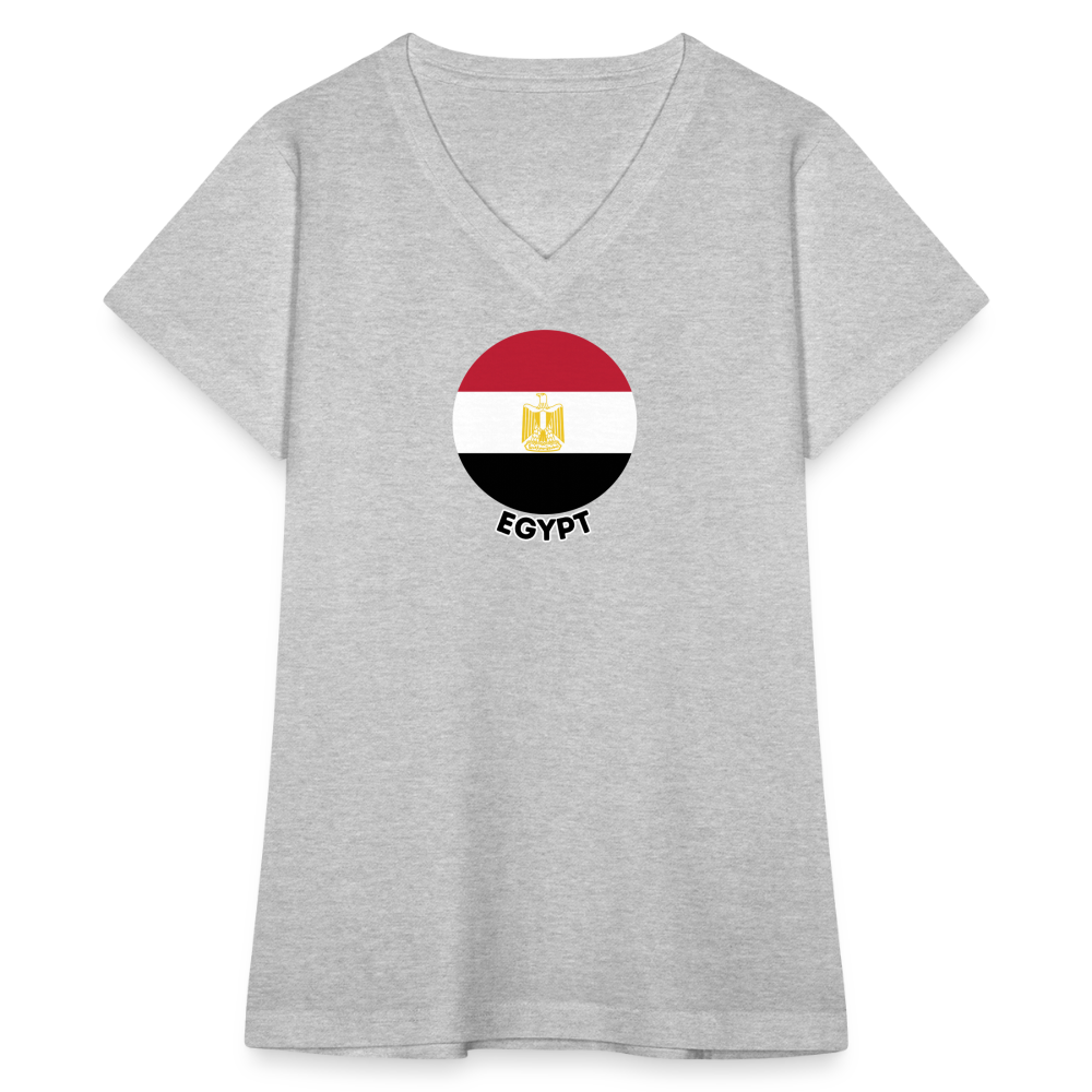 Women's Egypt V-Neck T-Shirt - gray