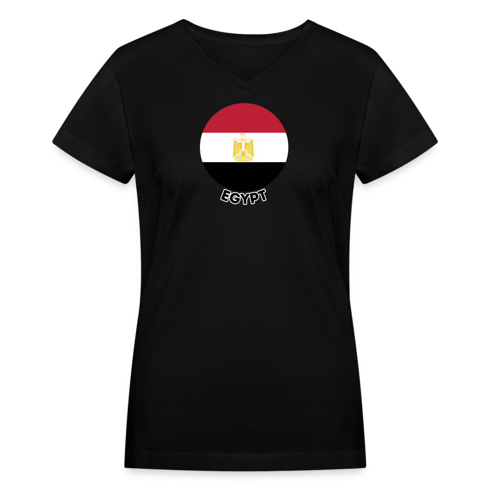 Women's Egypt V-Neck T-Shirt - black