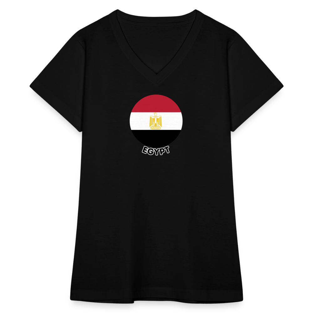 Women's Egypt V-Neck T-Shirt - black