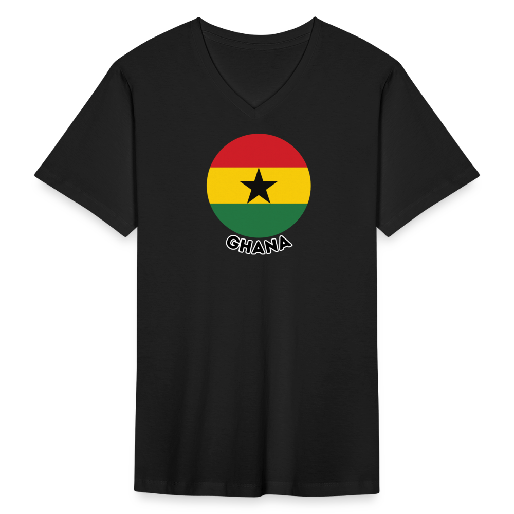 Men's Ghana V-Neck T-Shirt - black