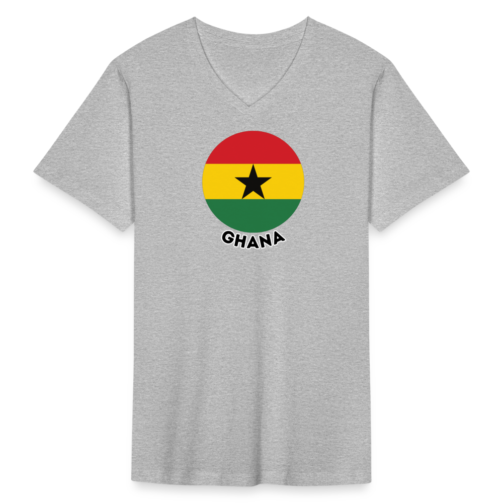 Men's Ghana V-Neck T-Shirt - heather gray