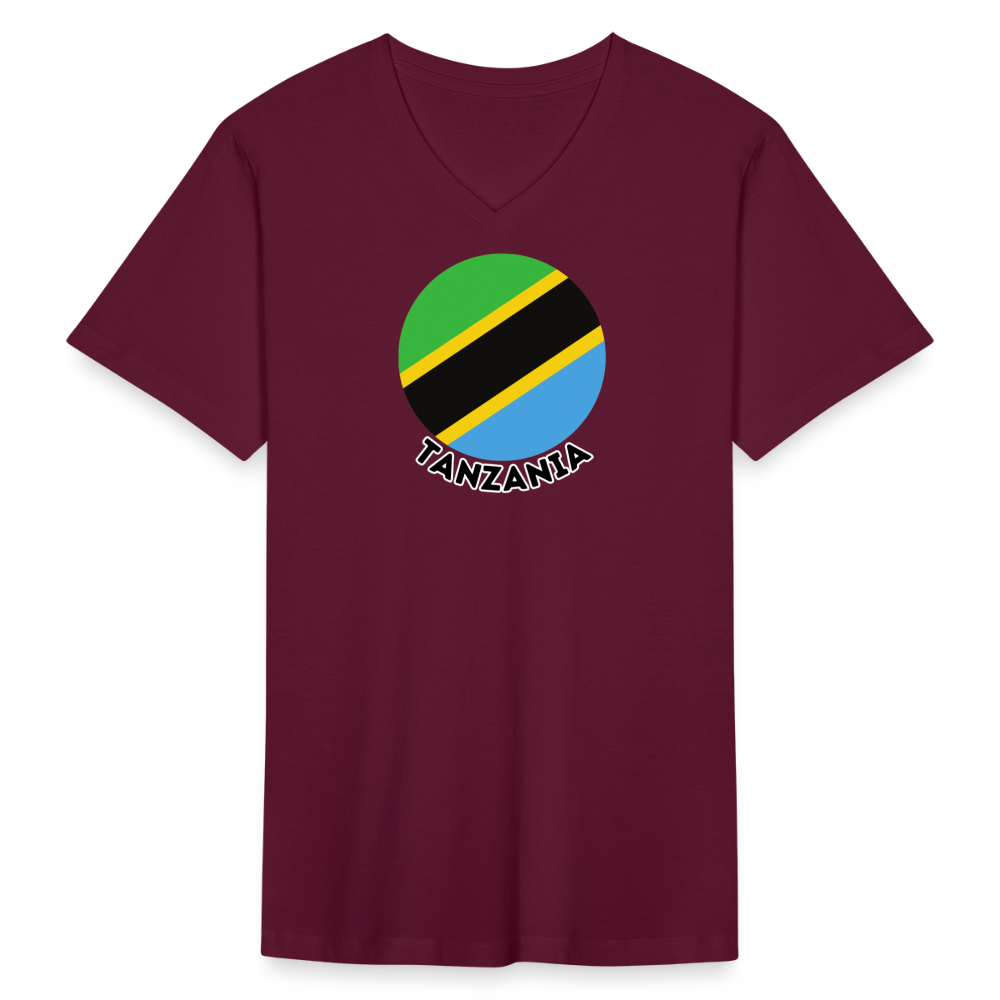 Men's Tanzania V-Neck T-Shirt - maroon