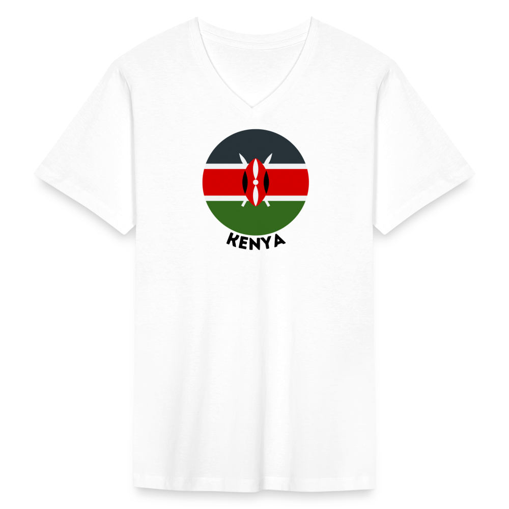 Men's Kenya V-Neck T-Shirt - white