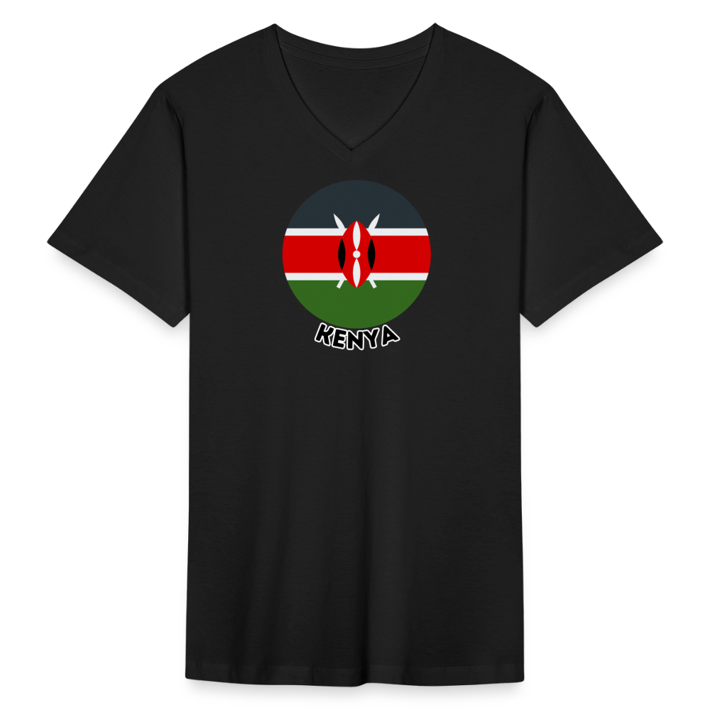 Men's Kenya V-Neck T-Shirt - black