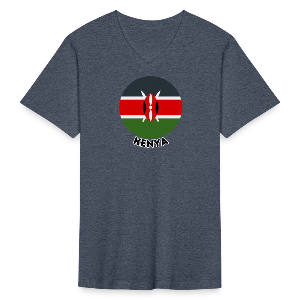 Men's Kenya V-Neck T-Shirt - heather navy