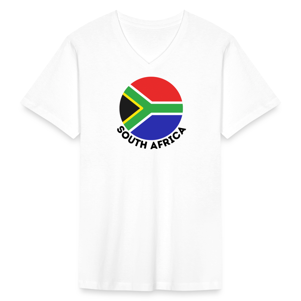 Men's South Africa V-Neck T-Shirt - white