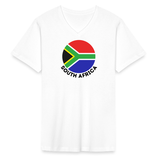 Men's South Africa V-Neck T-Shirt - white