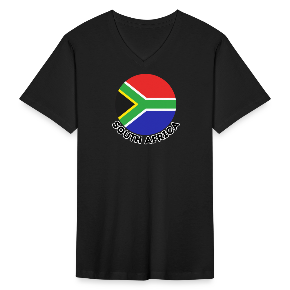 Men's South Africa V-Neck T-Shirt - black