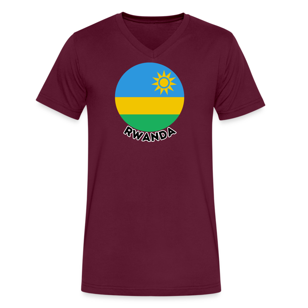 Men's Rwanda V-Neck T-Shirt - maroon