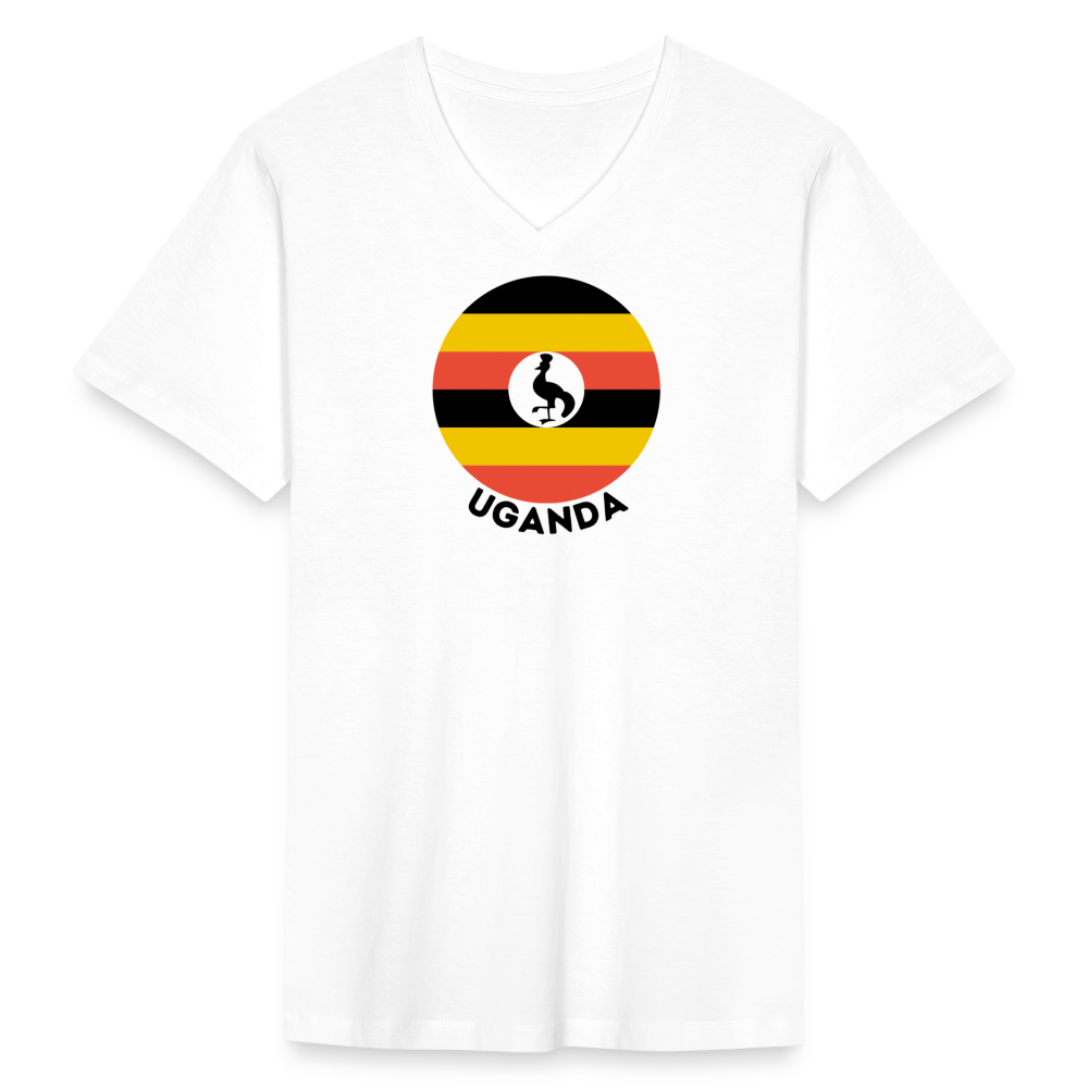 Men's Uganda V-Neck T-Shirt - white