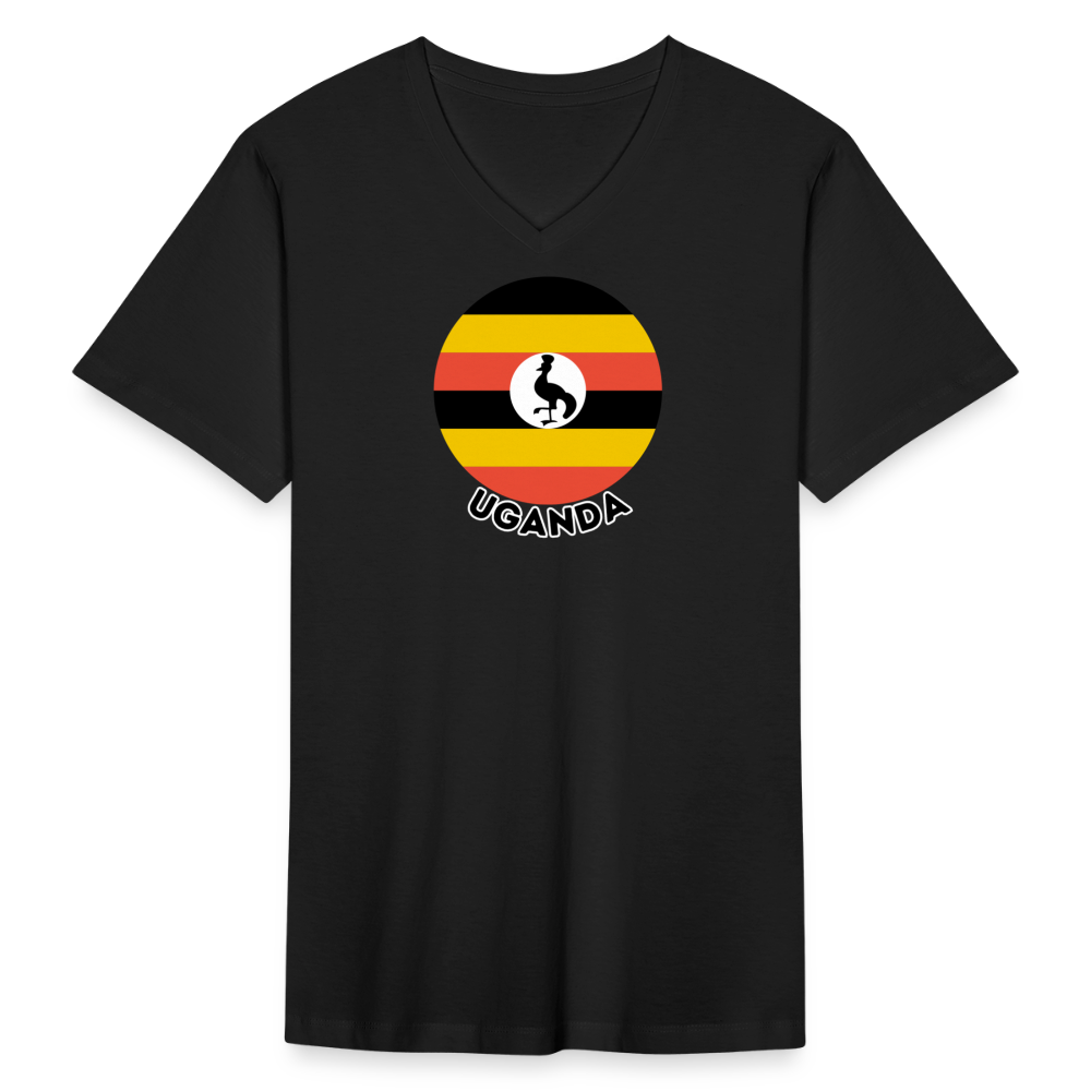 Men's Uganda V-Neck T-Shirt - black