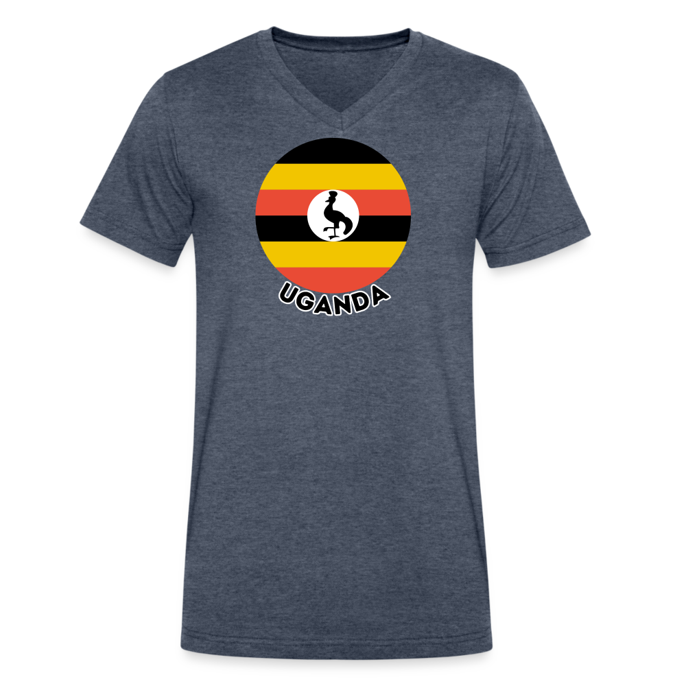 Men's Uganda V-Neck T-Shirt - heather navy