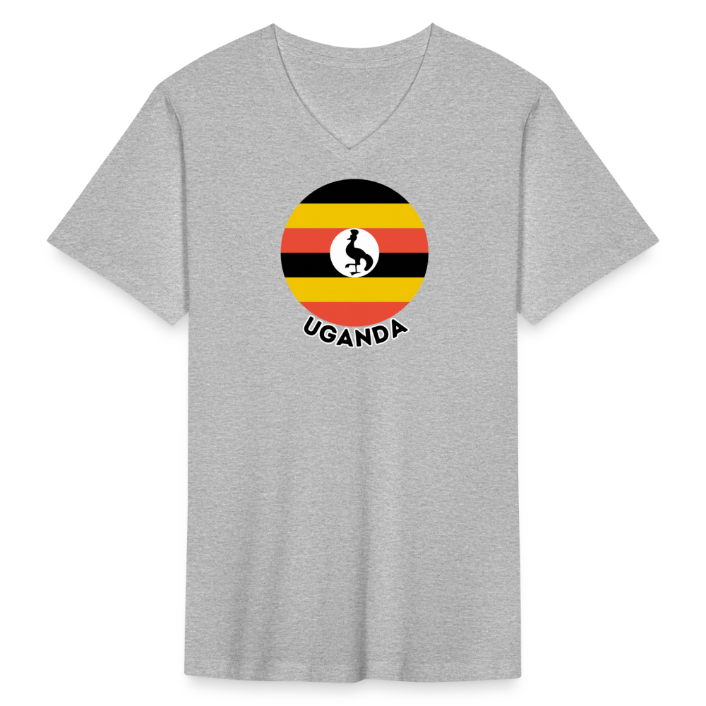 Men's Uganda V-Neck T-Shirt - heather gray