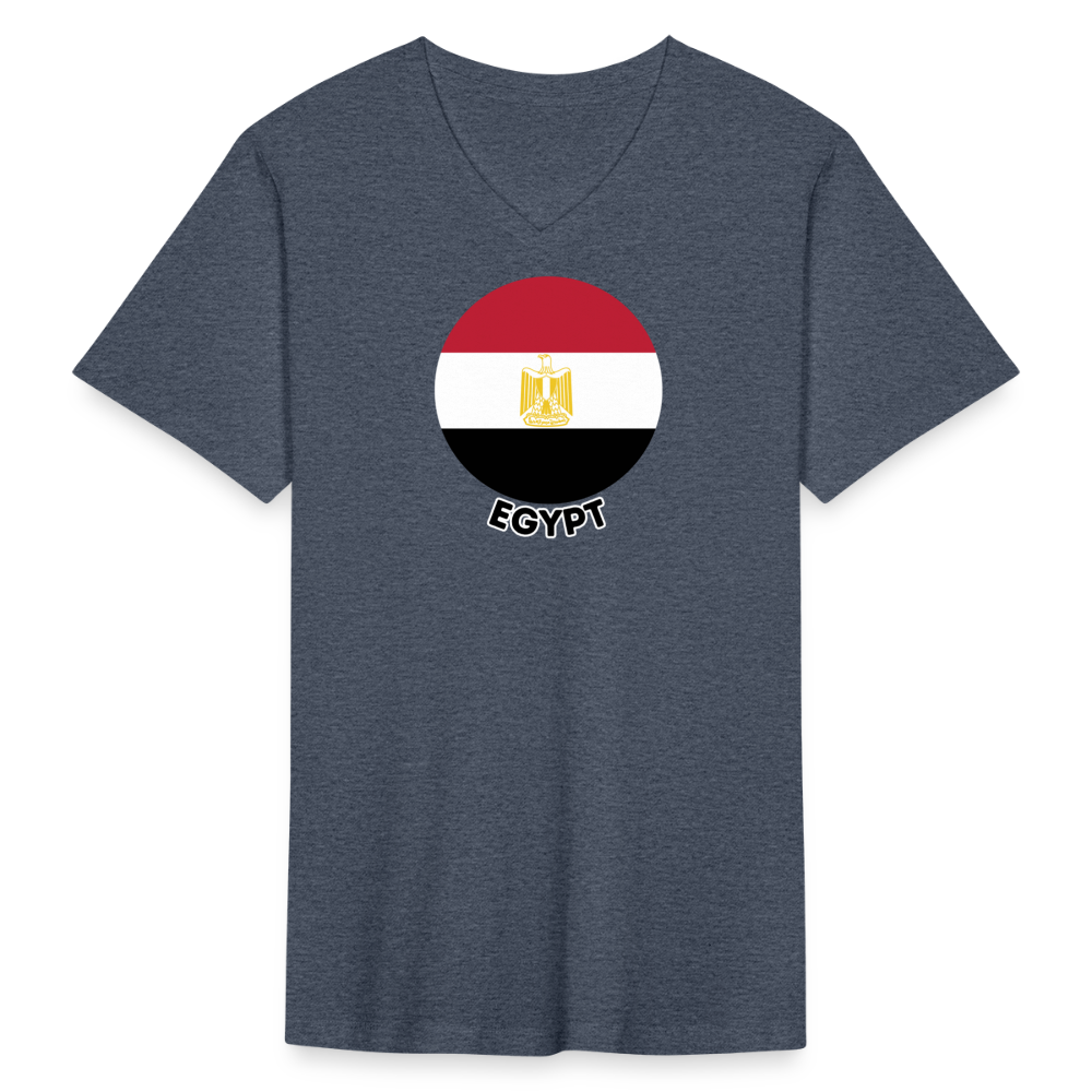 Men's Egypt V-Neck T-Shirt - heather navy