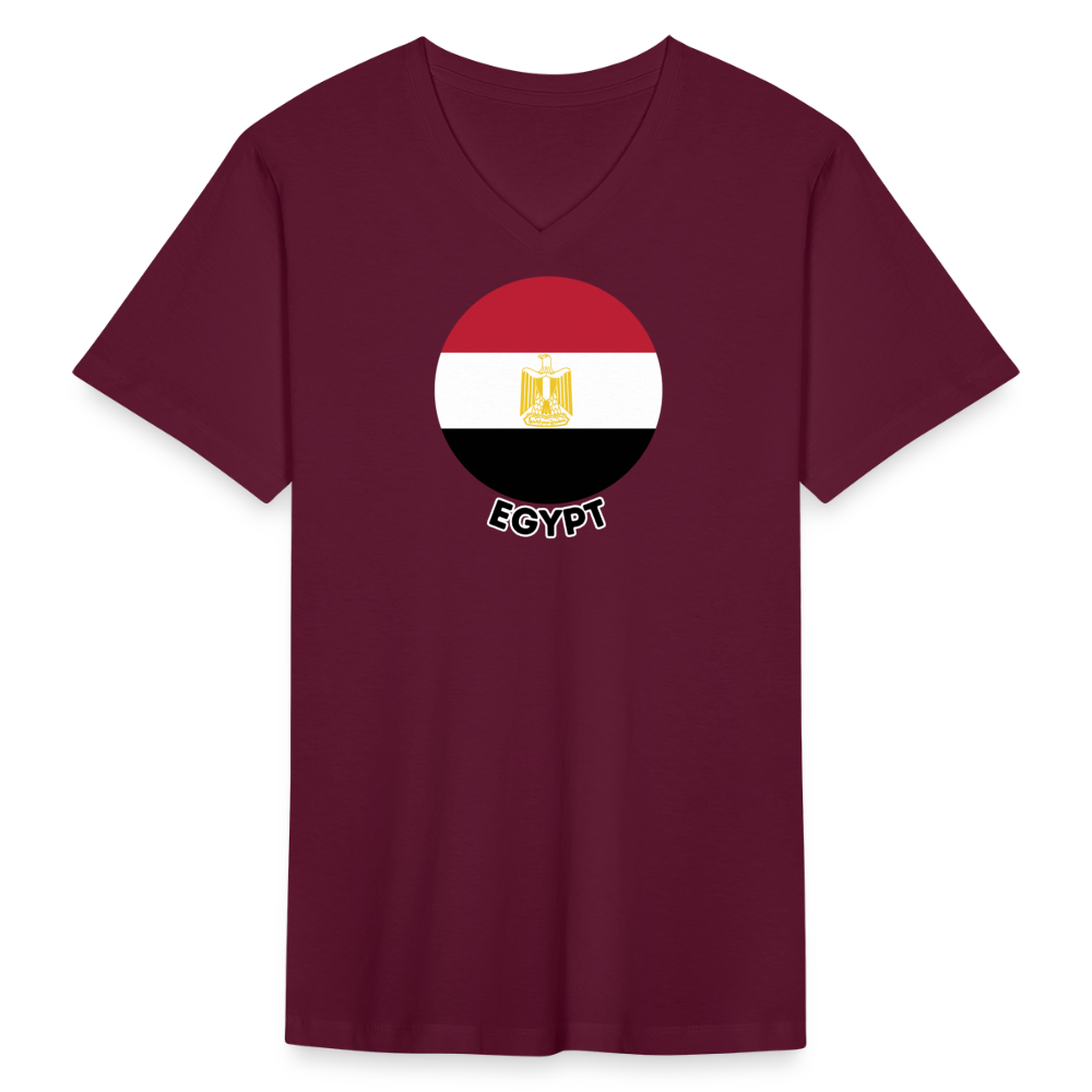 Men's Egypt V-Neck T-Shirt - maroon