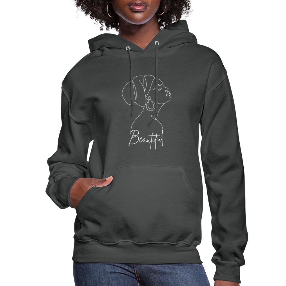 Women's "Beautiful" Hoodie - asphalt